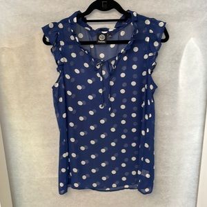 Sheer cap sleeve summer blouse